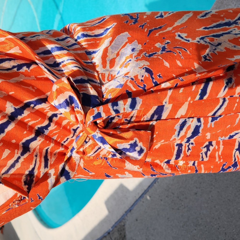 NWT Urban Outfitters Orange Wrap Mini Dress - Picture 5 of 10